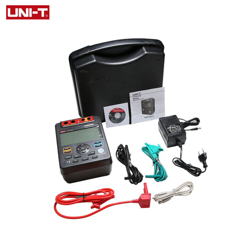 UNI-T Digital Megometer UT513A 5000V Insulation Resistance Tester 600V AC DC Voltage Meter Ommeter Data Storage