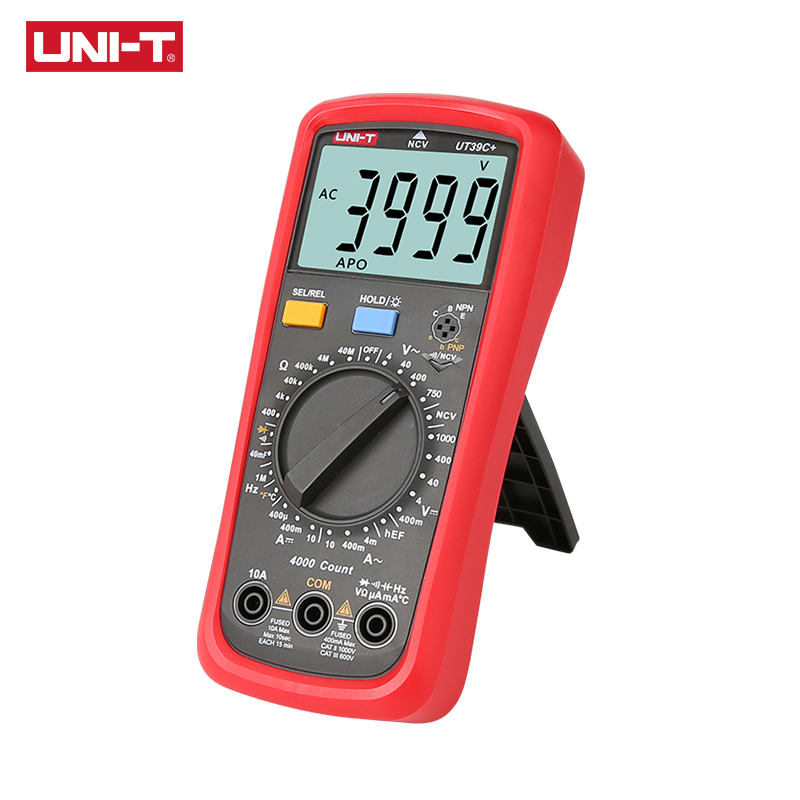 UNI T Digital Multimeter UT39A+ UT39C+ Manual Range Electrician Multimetro Capacitor Tester Digital With LCD Backlight Data Hold