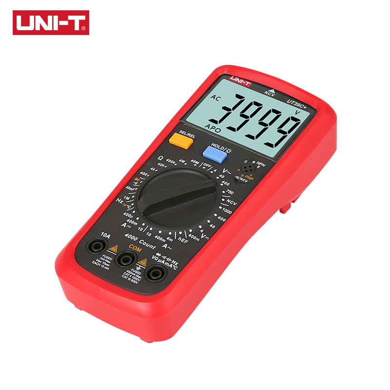 UNI T Digital Multimeter UT39A+ UT39C+ Manual Range Electrician Multimetro Capacitor Tester Digital With LCD Backlight Data Hold