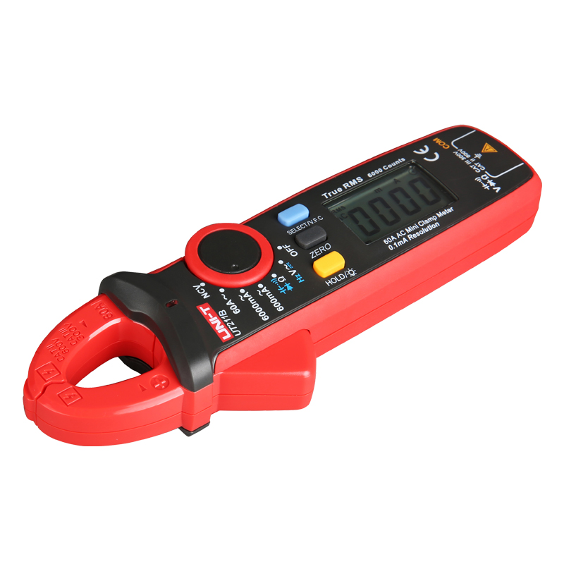 UNI-T Mini Digital Clamp Meter UT211B Auto True RMS 60A AC DC Current Pliers Ammeter Voltmeter Zero Mode Capacitance Measurement