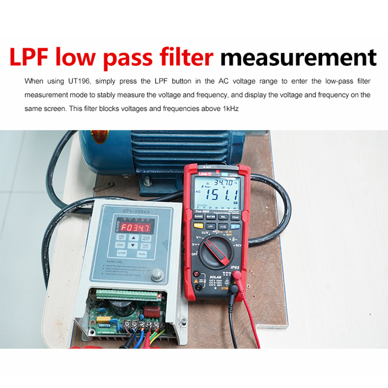 UNI-T Multimeter Digital UT196 1500V AC DC Voltmeter True RMS Capacitor Tester Frequency Meter Peak Hold IP65