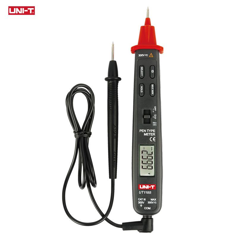 UNI-T Pen Type Digital Multimeter 3000 Counts UT118B AC DC Voltage Detector Resistance Capacitance Meter Tester