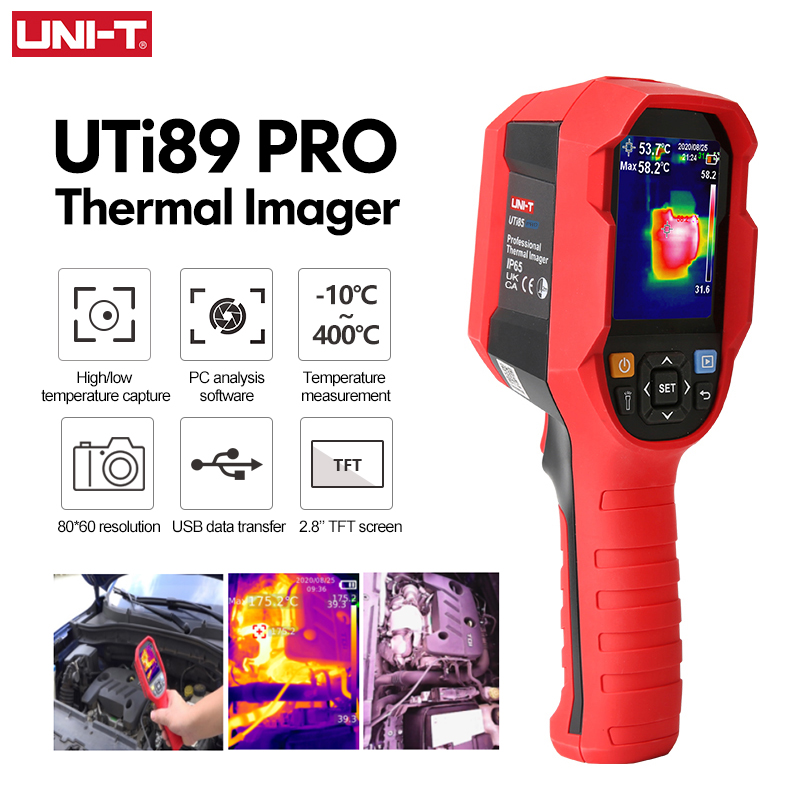 UNI-T Thermal Imager UTI89 PRO 80X60 Pixel Infrared Camera Industrial Thermographic Camera Thermovision IP65 Type C