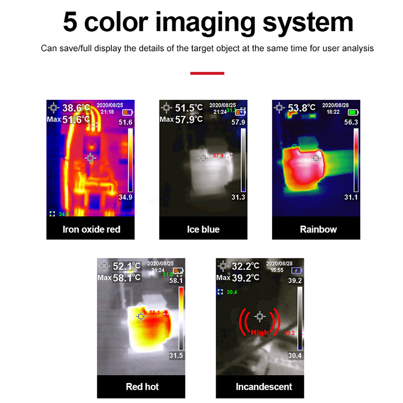 UNI-T Thermal Imager UTI89 PRO 80X60 Pixel Infrared Camera Industrial Thermographic Camera Thermovision IP65 Type C