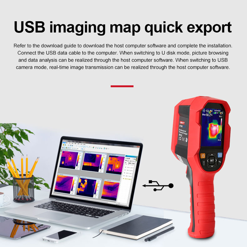 UNI-T Thermal Imager UTI89 PRO 80X60 Pixel Infrared Camera Industrial Thermographic Camera Thermovision IP65 Type C
