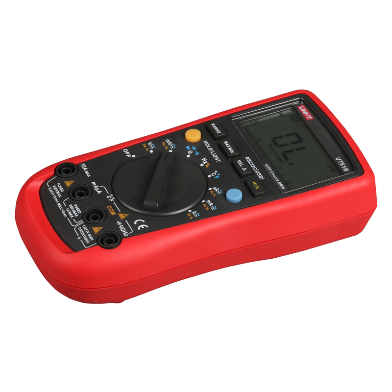 UNI-T True RMS Digital Multimeter UT61A UT61B UT61C UT61D UT61E UNI T AC DC Multimetros Capacitor Transistor Tester Data Peak