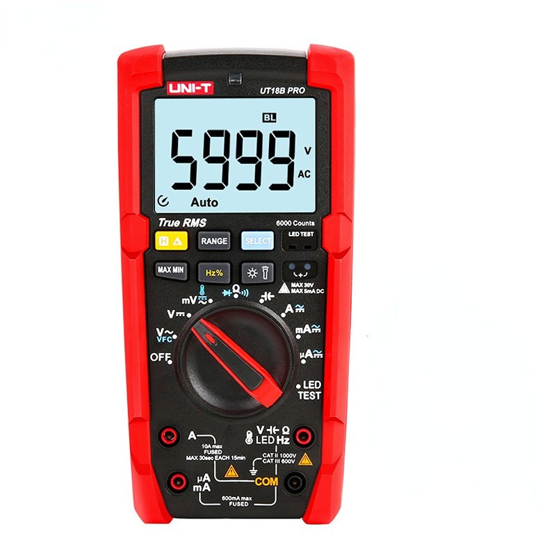 UNI-T UT15B UT17B UT18B Pro True RMS Digital Multimeter Auto Range Tester 60Mohm VFC Hz Capacitor Resistor Meter Anti-burn