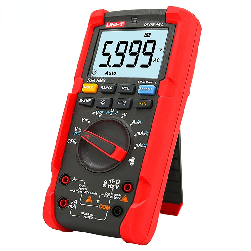 UNI-T UT15B UT17B UT18B Pro True RMS Digital Multimeter Auto Range Tester 60Mohm VFC Hz Capacitor Resistor Meter Anti-burn