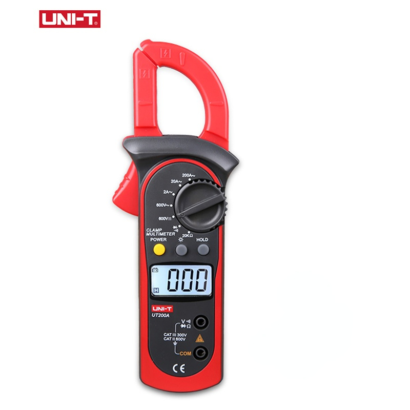 UNI-T UNI T Mini Digital Clamp Meter UT200A UT200B AC Current DC Voltage Tester Handheld Amper Meter Current Clamp Pincers