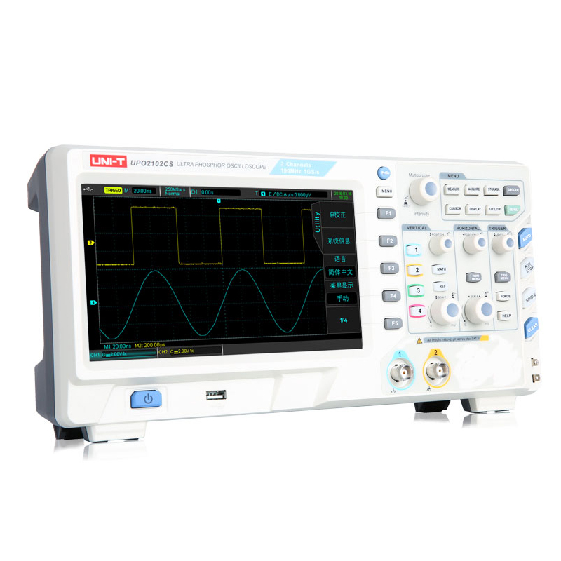 UNI-T UPO2102CS UPO2104CS Digital Ultra Phosphor Oscilloscope USB 100Mhz 1GS/s 2 Channel 4 Channel