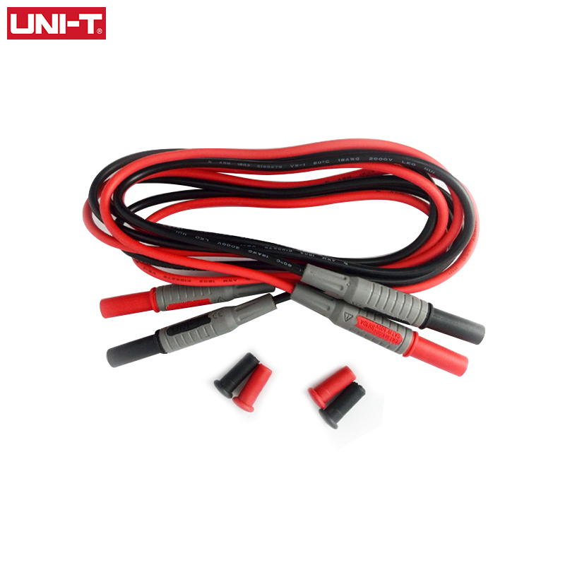 UNI-T UT-L06 Dual Head Connectors Connecting wire Double Insulated Banana Plug For Multimeter Clamps 1000V 20A