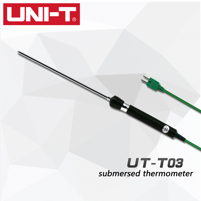 UNI-T UT-T03 Submersed Thermocouple Probe Sensor k-type 18cm For Water Liquid Tempearature Measurement Tester