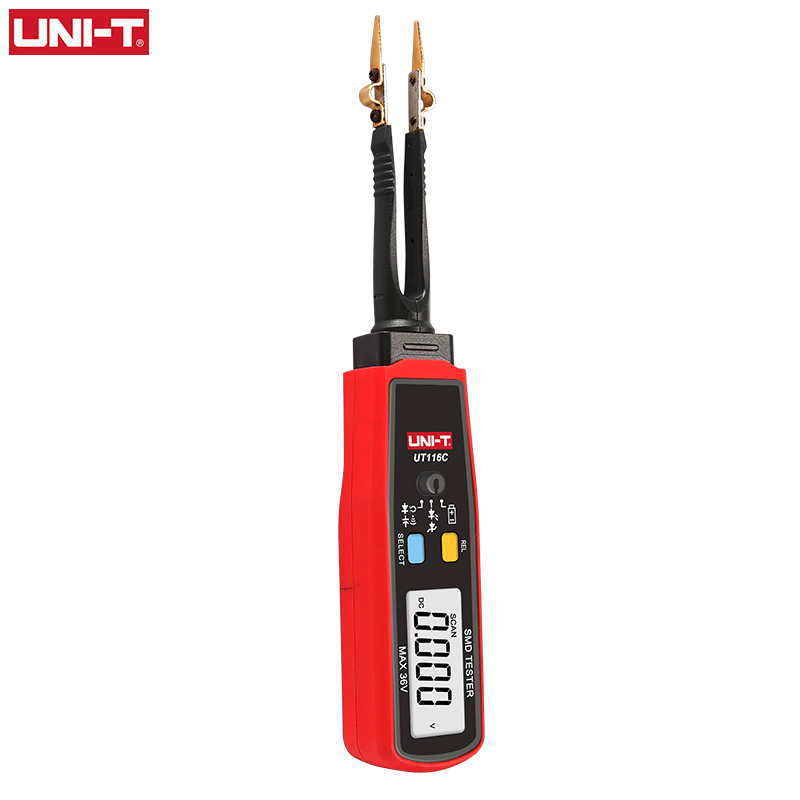 UNI-T  UT116A UT116C SMD Tester 36V Voltage Battery Measurement Rotable Tweezer LED Diode Multimeter Resistor Capacitor Tester