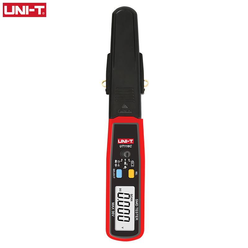 UNI-T  UT116A UT116C SMD Tester 36V Voltage Battery Measurement Rotable Tweezer LED Diode Multimeter Resistor Capacitor Tester