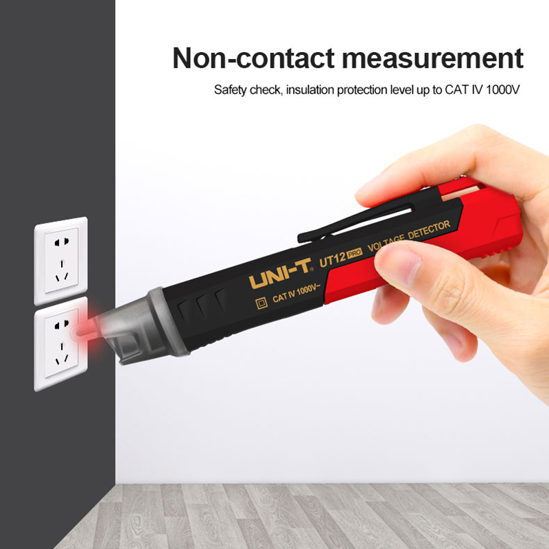 UNI-T UT12 Pro AC Voltage Detector Non Contact Voltage Tester 12V-1000V Contactless Electric Tester Pen Power Sensor LED