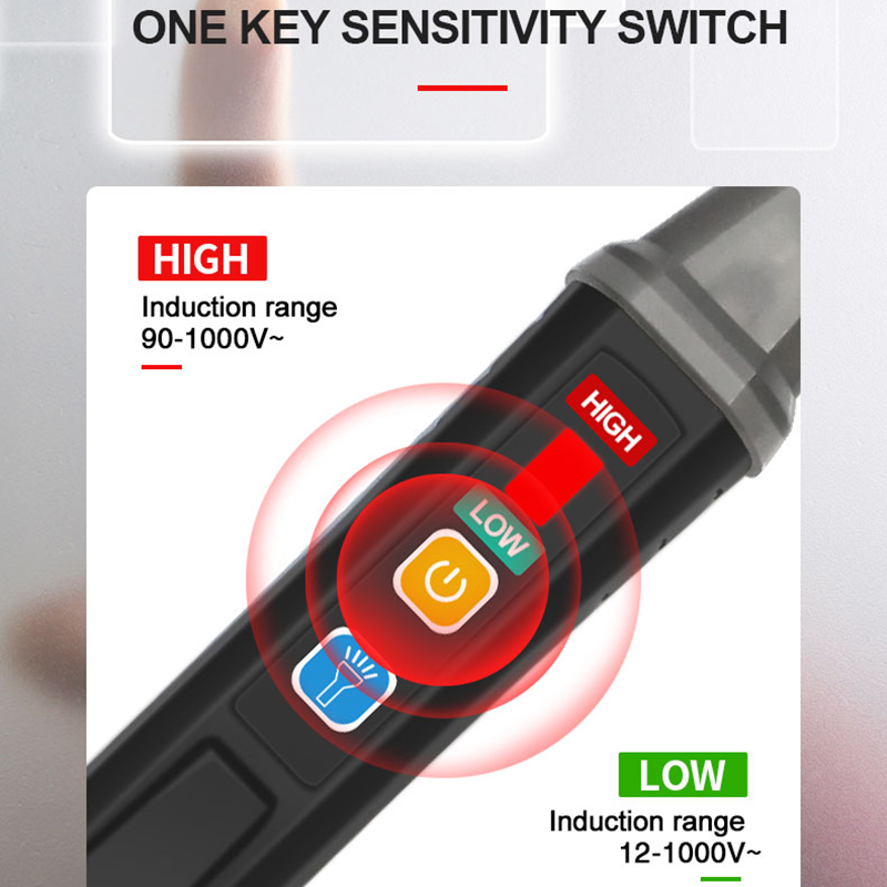 UNI-T UT12 Pro AC Voltage Detector Non Contact Voltage Tester 12V-1000V Contactless Electric Tester Pen Power Sensor LED