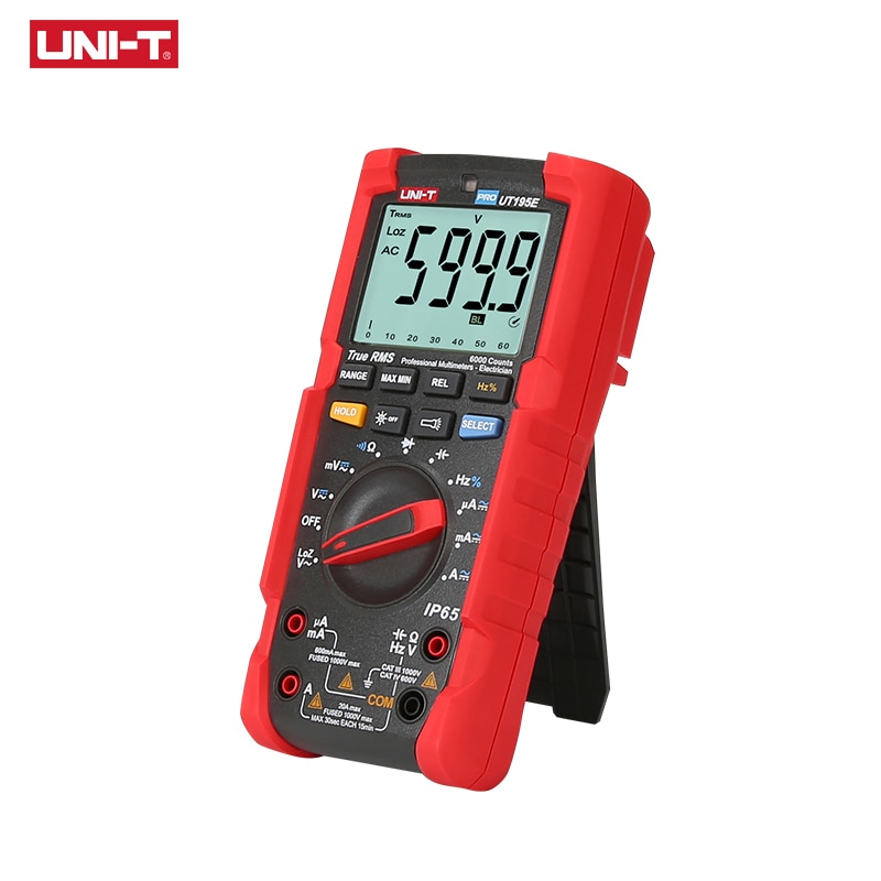 UNI-T UT195E Industrial Waterproof multimeter IP65 Flashlight UT195E LoZ Voltage Measurement True RMS Digital Multimeter