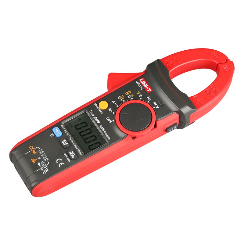 UNI-T UT216C 600A Digital AC DC Clamp Meter Current Clamp Multimeter DC Amper Meter Frequency Capacitance Temperature NCV Test