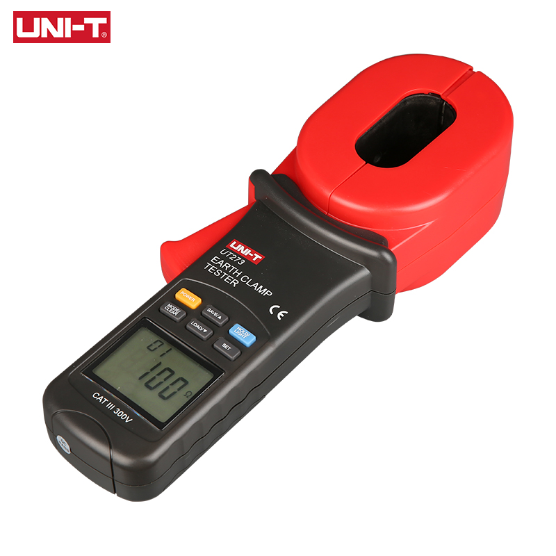 UNI-T UT273 Digital Clamp Earth Ground Tester Resistance Meter 0-1000 Ohm 10000 Counts 28mm Jaw 300 Data Storage