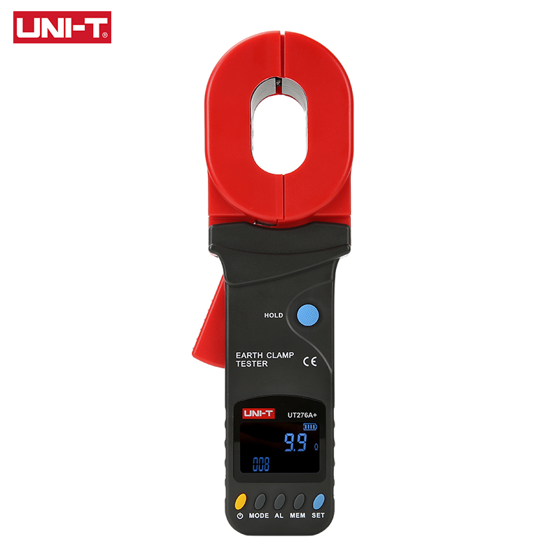 UNI-T UT276A+ Digital Clamp Earth Ground Tester Resistance Meter 0.01-500ohm 300 Data Storage