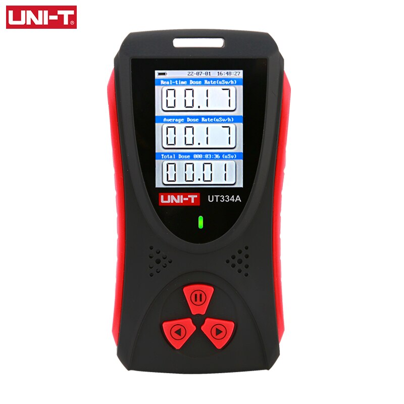 UNI-T UT334A Radiation Dose Tester Dosimeter Geiger Counter X-ray Beta Gamma Detector Radiometer Audible Alarm