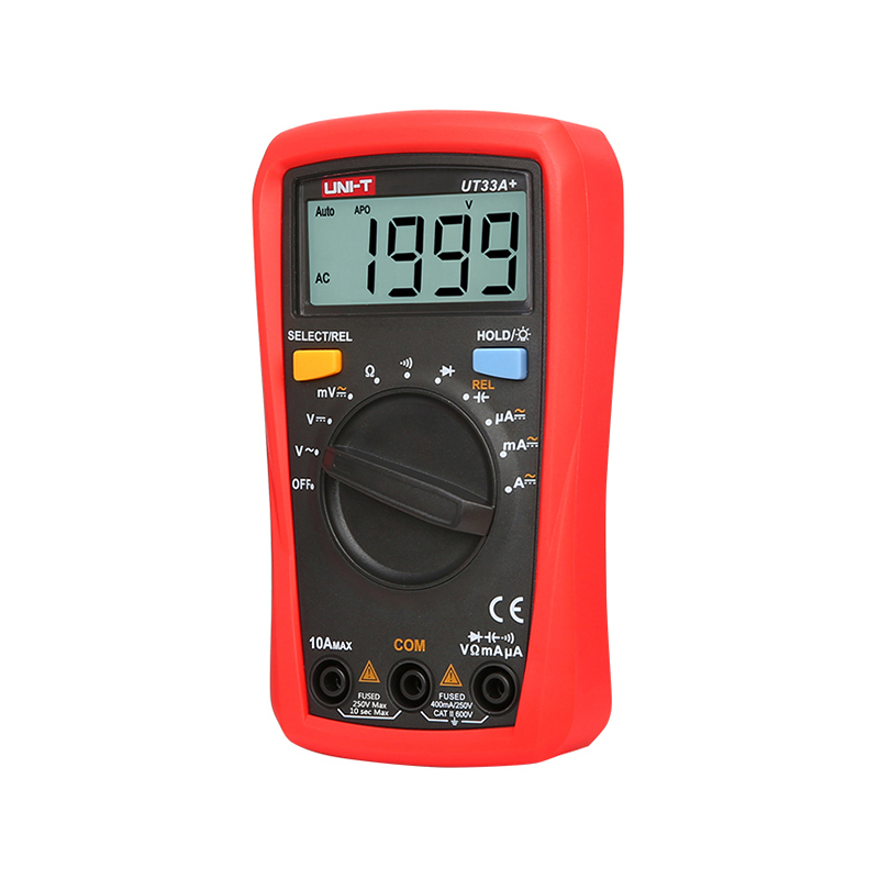 UNI-T UT33A+ Palm Size Digital Multimeter Tester Backlight AC DC Voltmeter Ammeter Ohmmeter Capacitance Meter