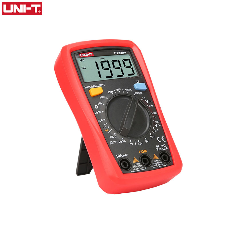 UNI-T UT33B+ Mini Digital Multimeter AC DC Voltmeter Ammeter 2000 Counts Battery Test Meter Multitester Resistance ohm Tester