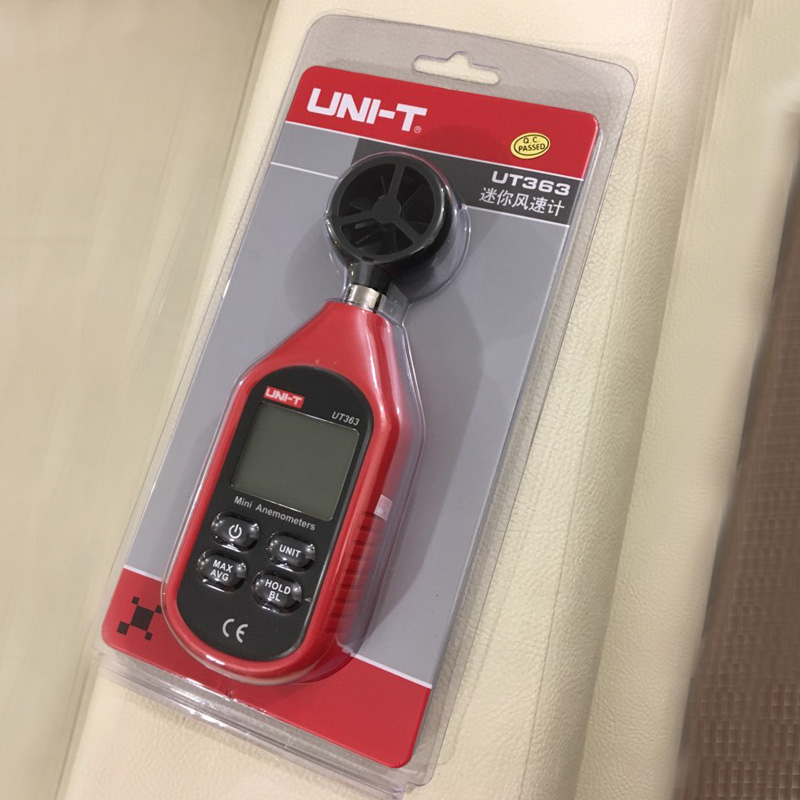UNI-T UT363 UT363BT Wind Speed Tester Digital Mini Anemometer Sensor LCD Backlight 0-30m/S Temperature Tester Anemometro