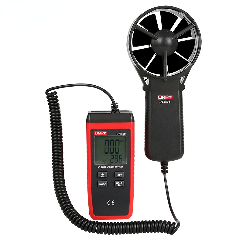 UNI-T UT363S Mini Anemometer Wind Speed Temperature Tester LCD Display Air Flow Speed MAX/AVG Measurement Wind Level 1~12