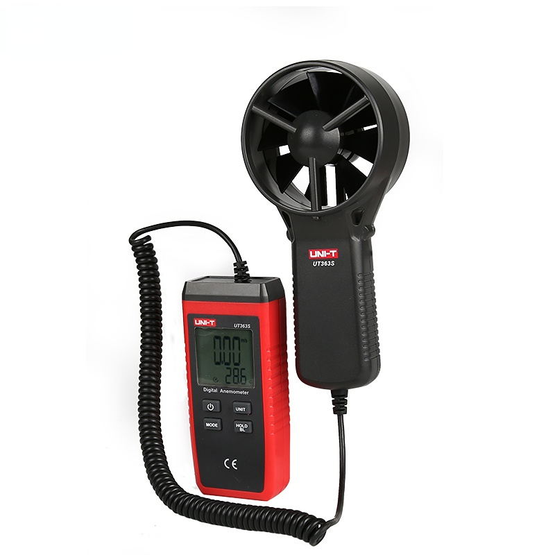 UNI-T UT363S Mini Anemometer Wind Speed Temperature Tester LCD Display Air Flow Speed MAX/AVG Measurement Wind Level 1~12