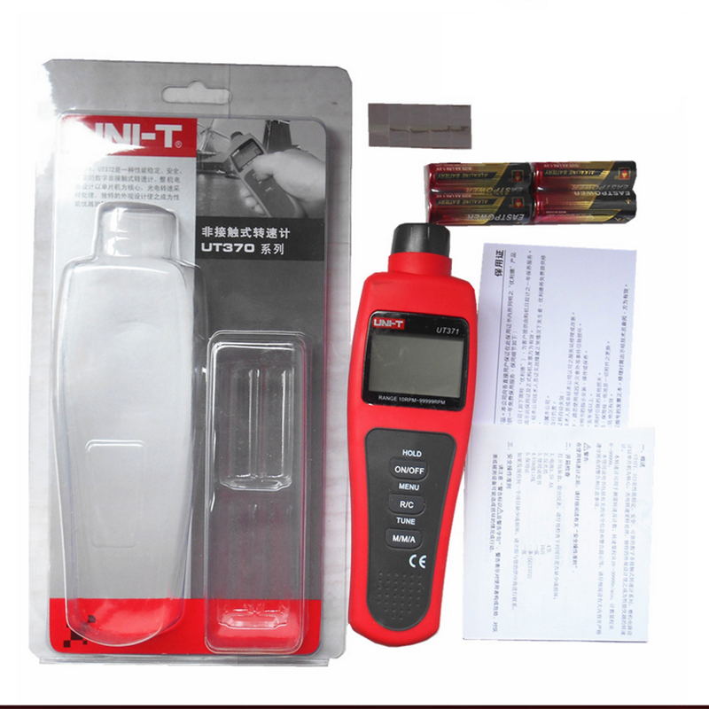 UNI-T UT371 Handheld Non-Contact Tachometers RPM Range 10~99999 MAX/MIN/AVG Target Speed Measuring Instruments