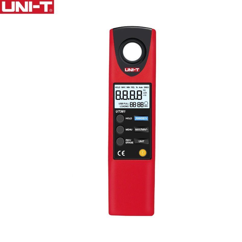 UNI-T UT381 UT382 Digital Lux Meter Illuminometers Measurement Data Hold Auto Range LUX/FC Luminometer Photometer