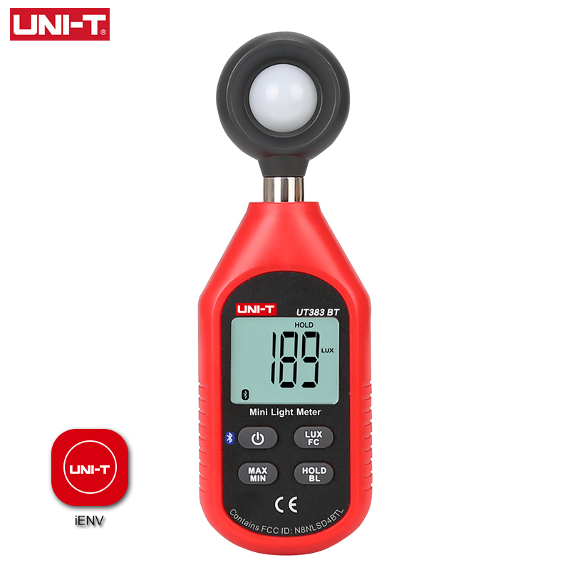 UNI-T UT383BT Mini Light Meter Bluetooth Digital Luxmeter Lux FC Environmental Testing Equipment Handheld Illuminometer