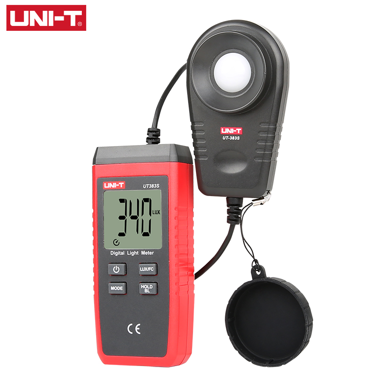 UNI-T UT383S Luxmeter Digital Light Meter Handheld 199900 Lux FC Meter Luminometer Photometer 3 Range Illuminometer LCD Display