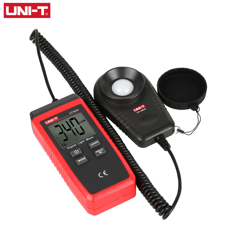 UNI-T UT383S Luxmeter Digital Light Meter Handheld 199900 Lux FC Meter Luminometer Photometer 3 Range Illuminometer LCD Display