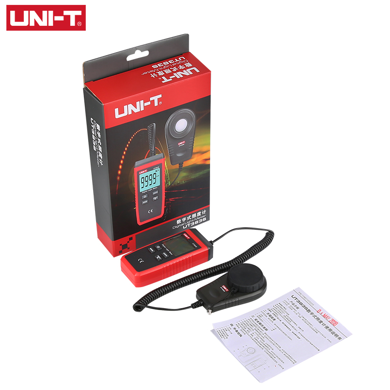 UNI-T UT383S Luxmeter Digital Light Meter Handheld 199900 Lux FC Meter Luminometer Photometer 3 Range Illuminometer LCD Display