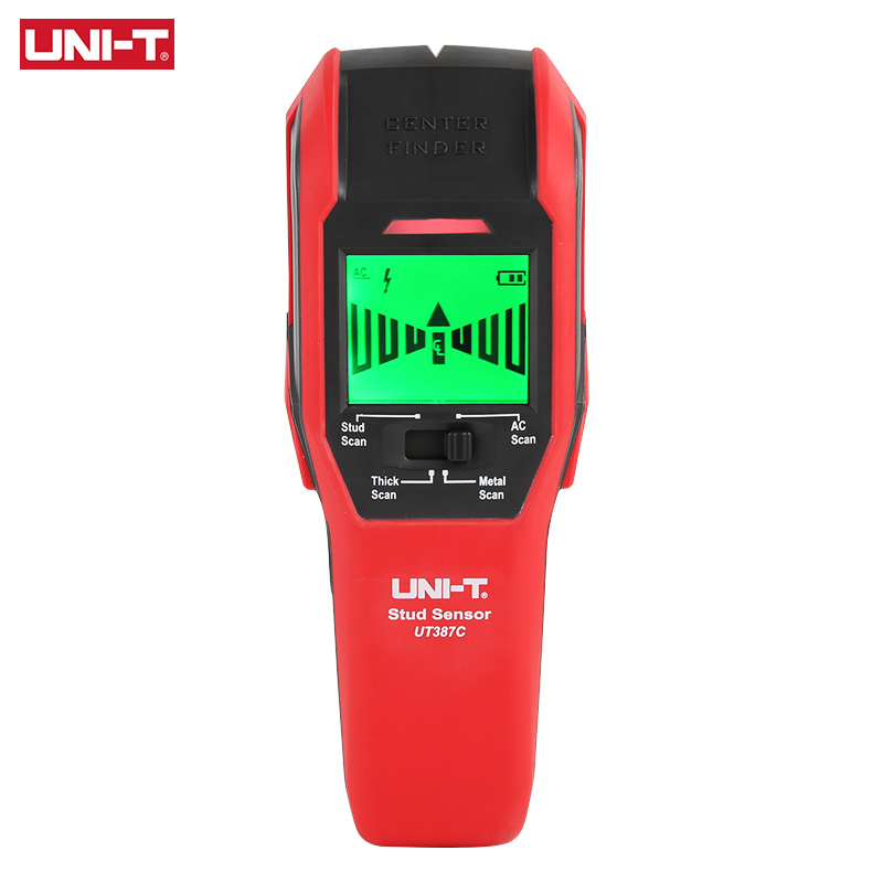 UNI-T UT387C Wall Scanner Detector Non Ferrous Metal Stud Finder AC Voltage Live Wire Wood Detect Copper With Buzzer Indication