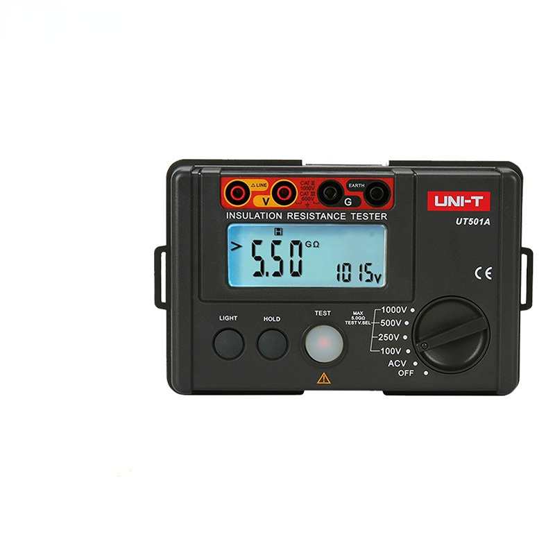 UNI-T UT501A 1000V Insulation Earth Ground Resistance Meter Megger Auto Range Ohm Tester Megohmmeter Voltmeter