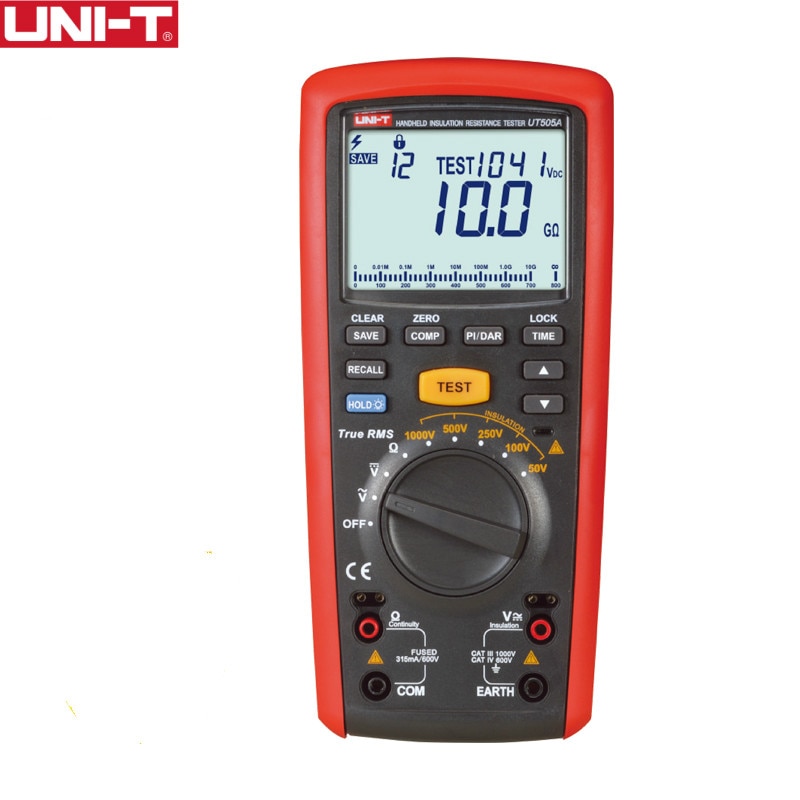 UNI-T UT505A 1000V Digital Handheld True RMS Megger Insulation Resistance Meter Tester Multimeter Ohm Voltmeter  Megohmmeter