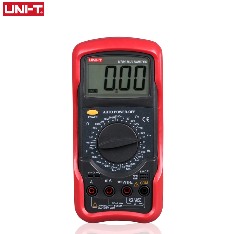 UNI-T UT55 Universal Digital Multimeter UNI T 1000V AC DC DMM Electric Transistor Capacitor Tester Multimetro Digital