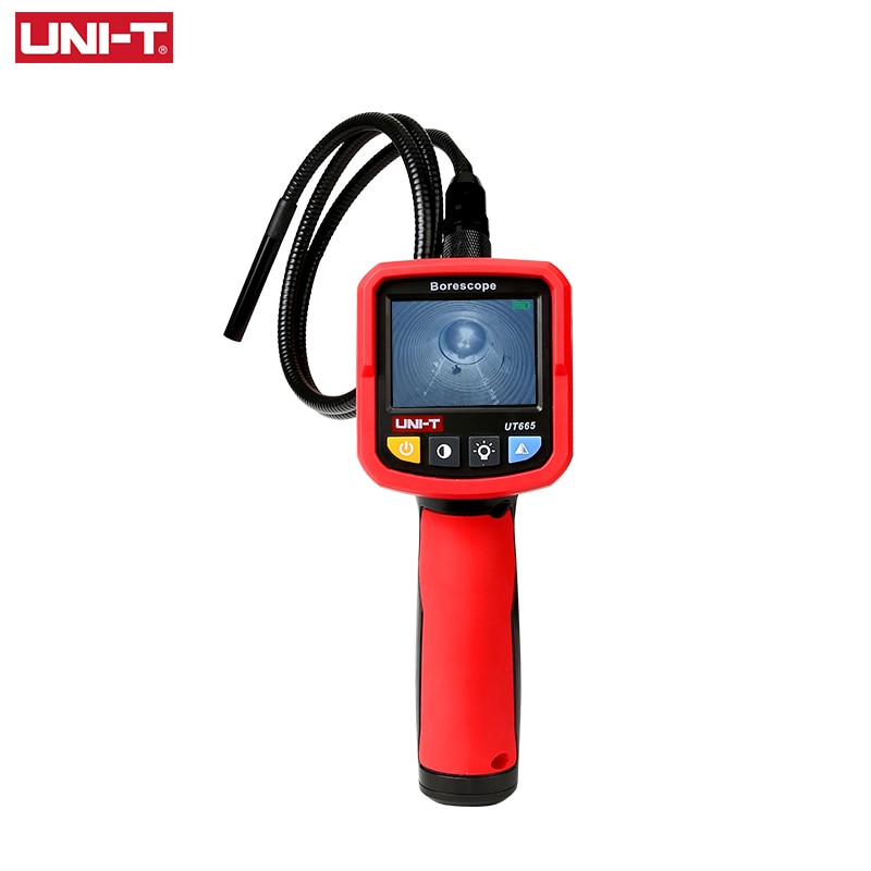 UNI-T UT665 Industrial Snake Borescope Professional Handheld 2.4 Inch Endoscope IP67 Waterproof Vedio Inspection Camera