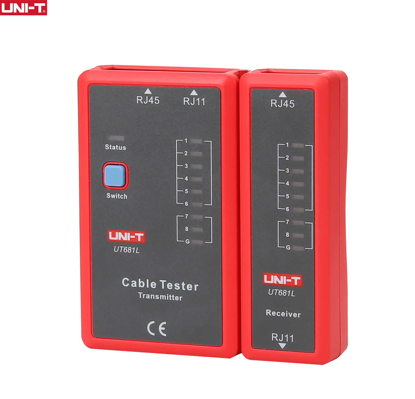 UNI-T UT681L RJ45 RJ11 Cable LAN Tester Network Cable Telephone Line Dual-use Tester LED Status Display NC/HDMI Repair Tool