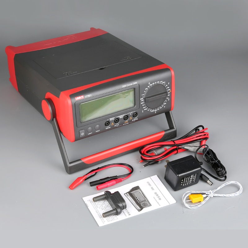 UNI-T UT802 LCD Display Bench Type Digital Multimeters Volt Amp Ohm Capacitance Hz 19999 Counts Tester High-Accuracy