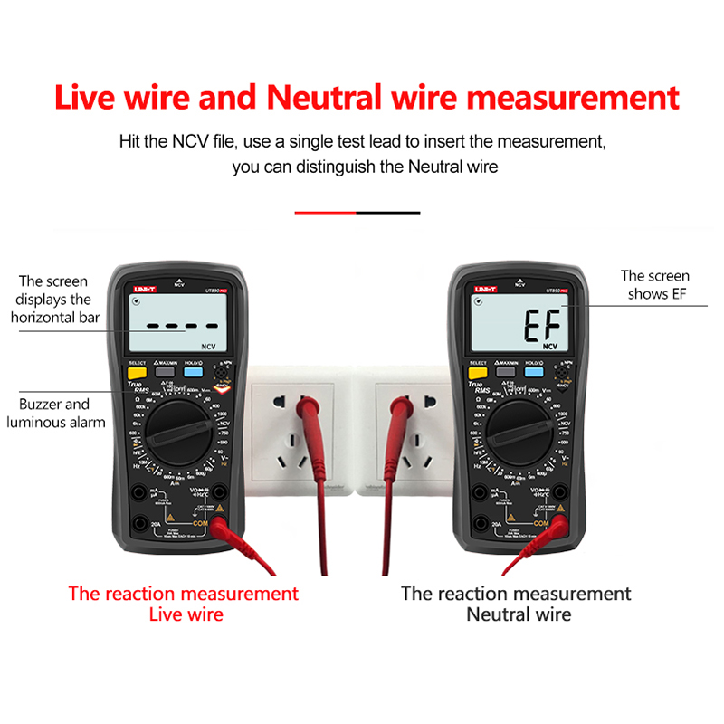 UNI-T UT890 PRO digital multimeter DC AC Current meter Voltmeter True RMS Tester Frequency meter Temperature Capacitance Test