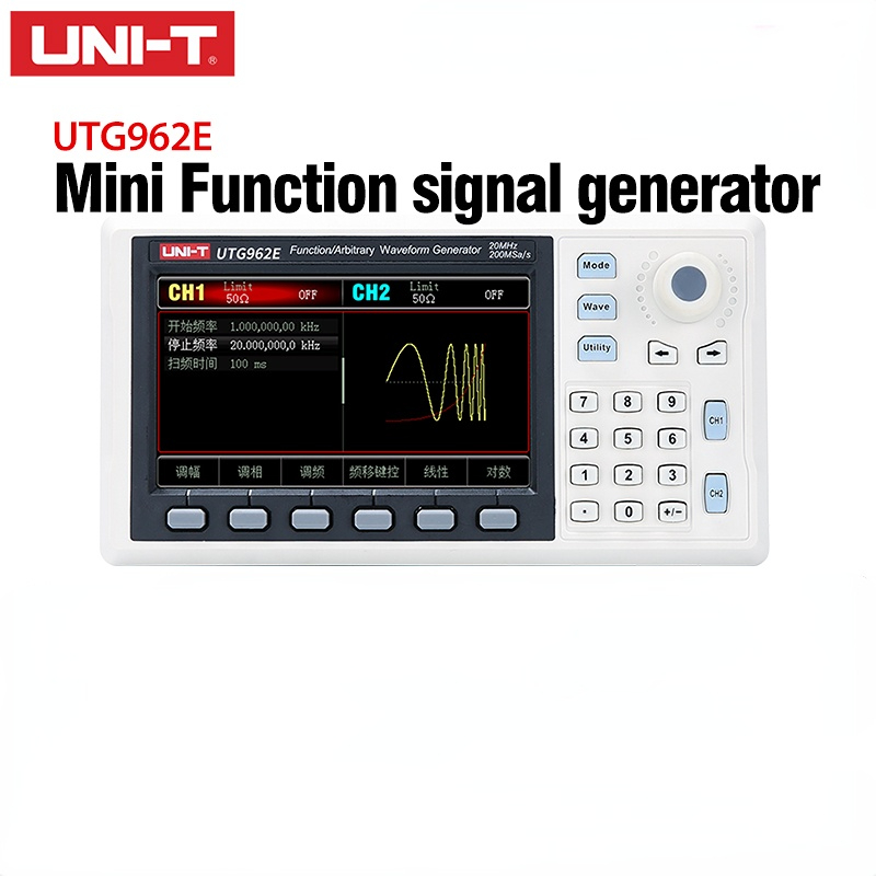 UNI-T UTG932E UTG962E Function Arbitrary Waveform Generator Signal Source Dual Channel 200MS/s 14bits Frequency Meter 60Mhz