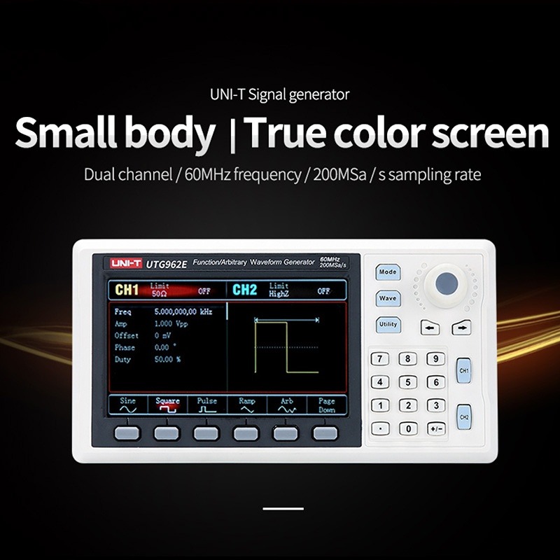 UNI-T UTG932E UTG962E Function Arbitrary Waveform Generator Signal Source Dual Channel 200MS/s 14bits Frequency Meter 60Mhz