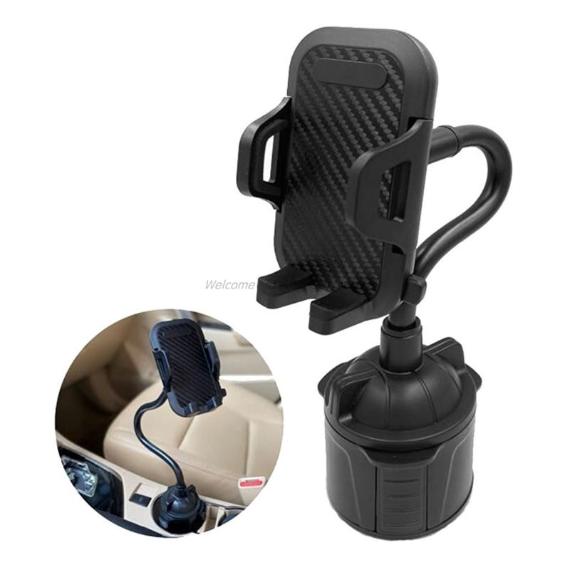 Universal Car Cup Mount Mobile Phone Holder Stand Cradle for iPhone 5/6/7/8 Pus XR XS 3.5-7" Cellphone Smartphones