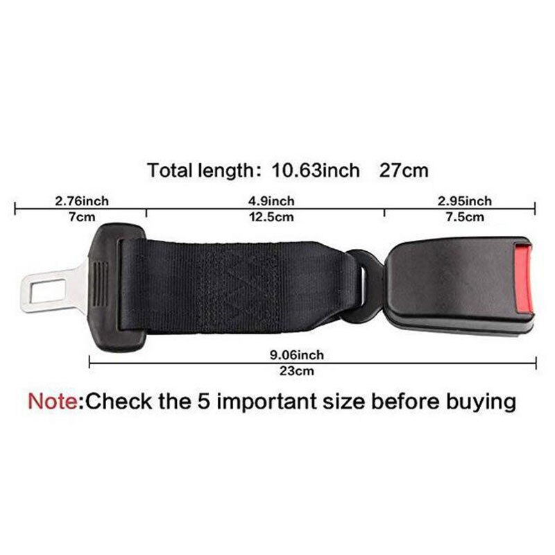 Universal Seat Belt Cover Car Safety Belt Extender 3 Size Seat Belt Extension Plug Buckle Seatbelt Clip Auto Accessories