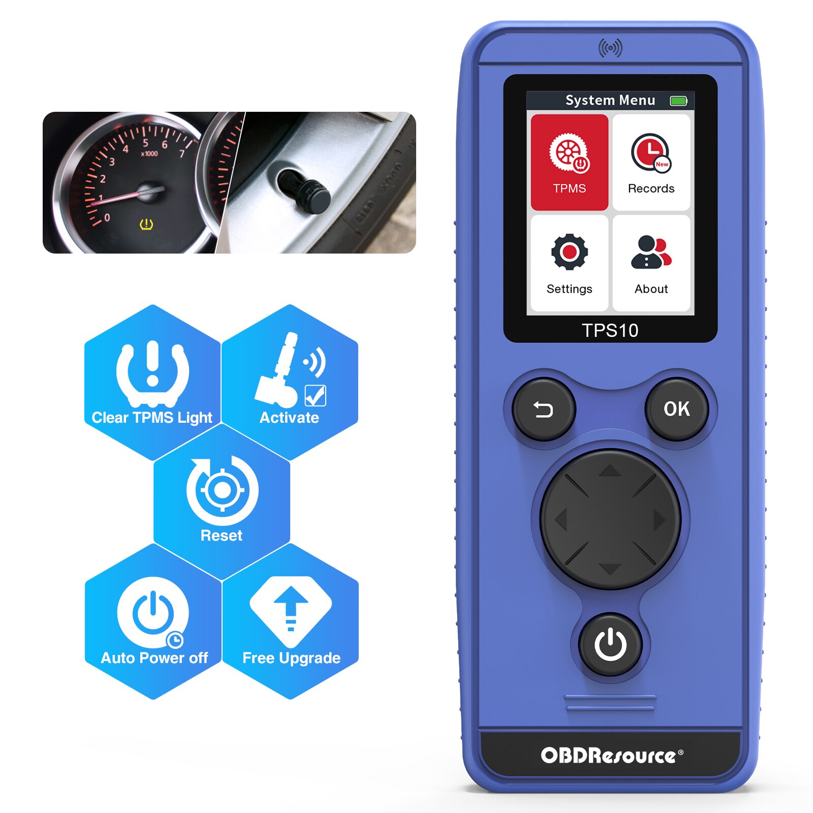 OBDResource Universal TPMS Reset Tool TPS10 For BMW Audi Ford Jeep Mitsubishi Toyota Fiat Auto Tire Pressure Monitoring System