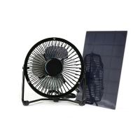 Usb And Solar Mini Fan 4 Inch And 6 Inch Size 5w Solar Panel Aluminum Blade Fan Use for Home Office Outdoor